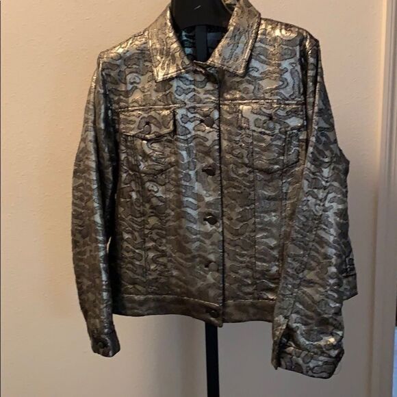 CHICO’S SILVER/BLACK JACKET - Picture 6 of 12